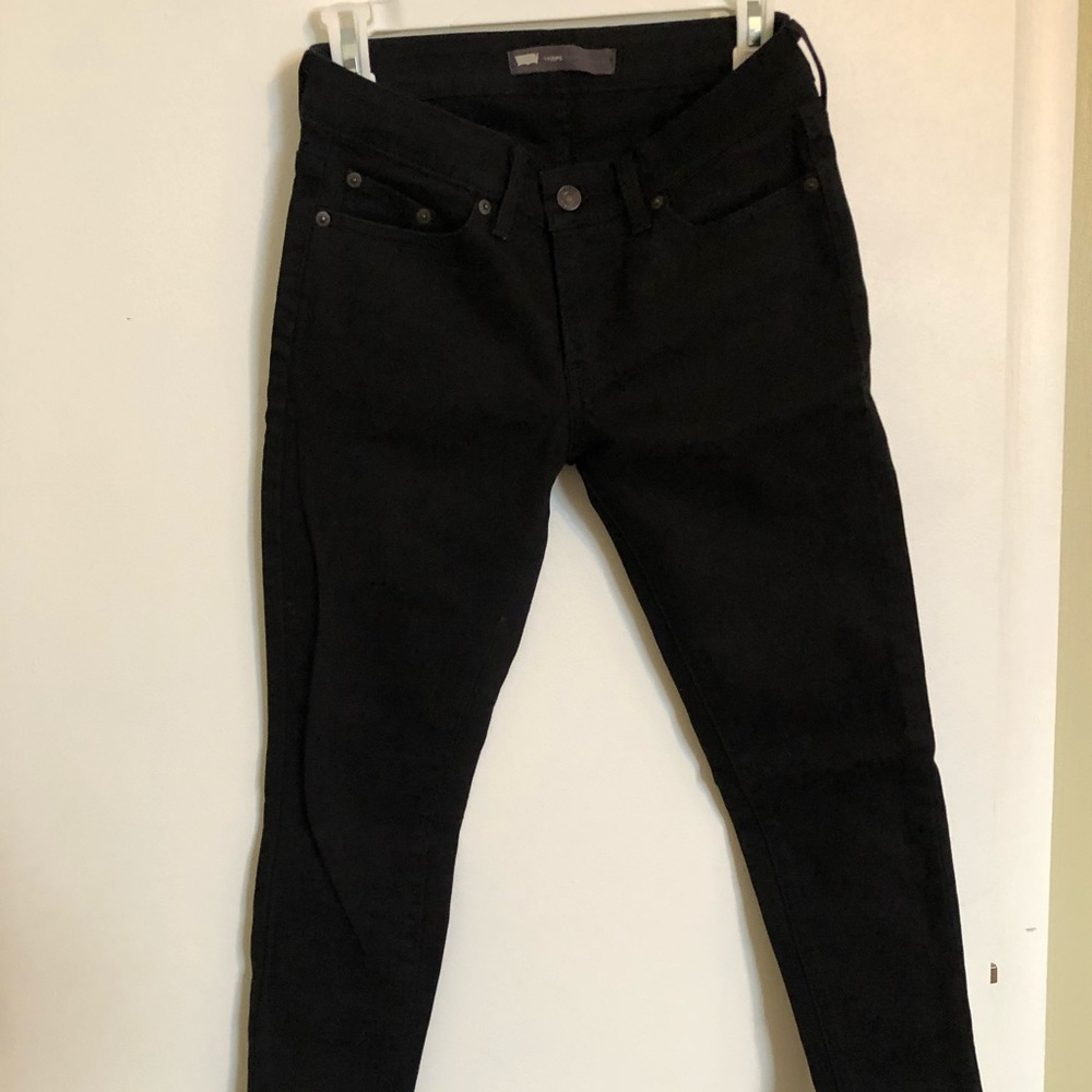 Black levis skinny jeans size 5